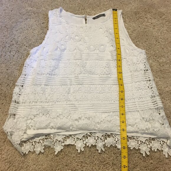 White Fantasy Crochet Lace Bilayer Tank Top - Picture 15 of 15